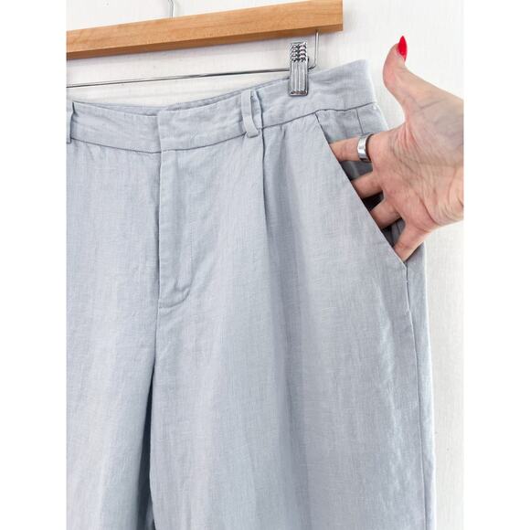 Lauren Ralph Lauren Women's Gray Linen Trouser Pants 12 Career Work Professional - Picture 5 of 8